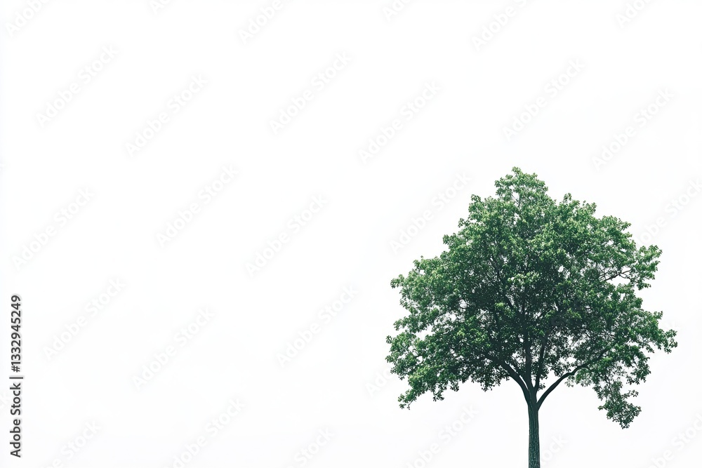 Obraz premium Isolated tree against a plain white background