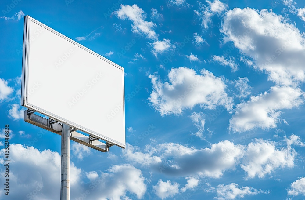 Blank billboard against a partly cloudy sky (1) Blank billboard against a partly cloudy sky (1)