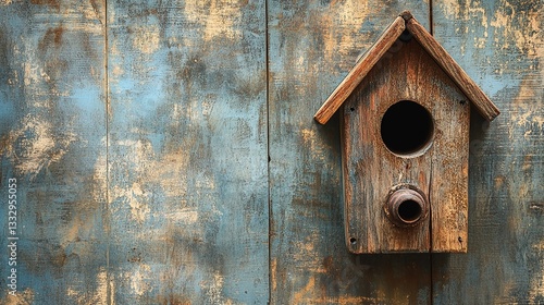 bird house on a tree trunk