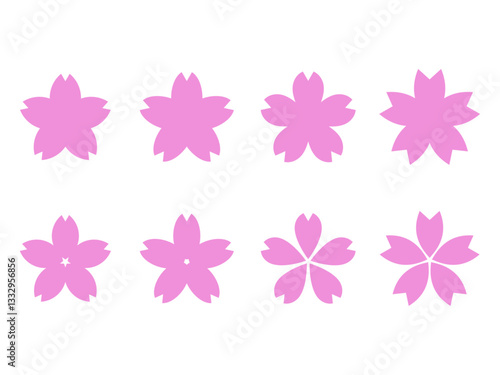 桜の花アイコンセット