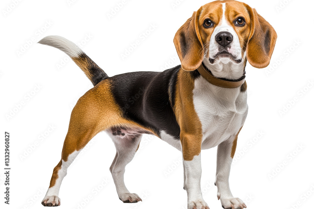 Beagle dog stands in full growth, pet and animals, cut out transparent Beagle dog stands in full growth, pet and animals, cut out transparent