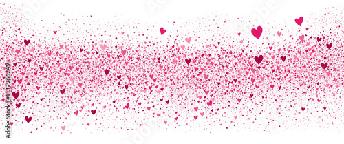 delicate pink heart confett...