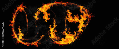 fiery artistic representati...