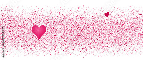 delicate pink heart confett...