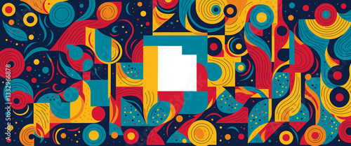 colorful abstract geometric...