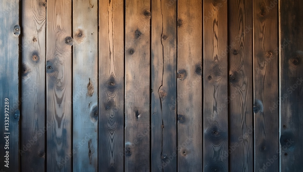 Fototapeta premium Dark Rustic Wooden Planks with Weathered Texture and Deep Shadows