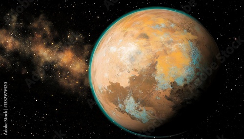Exoplanet Orbiting Nebula for Deep Space.