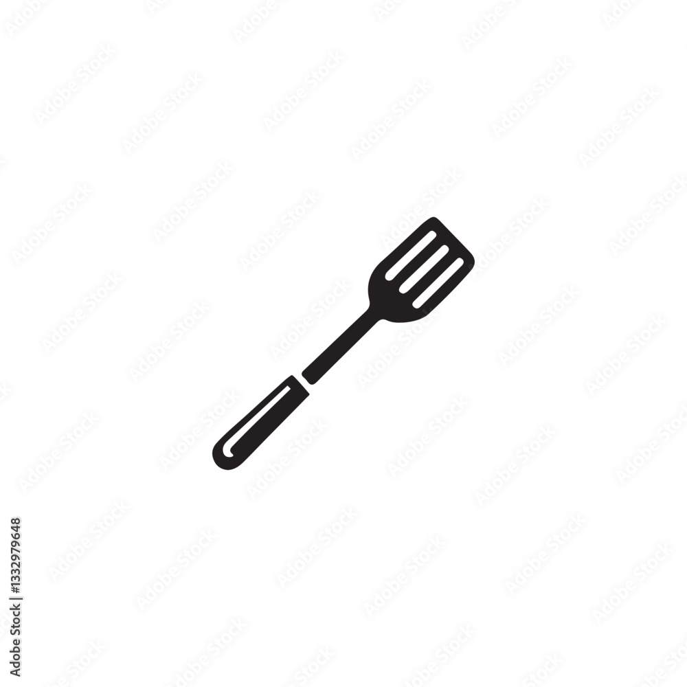 Simple Vector Illustration of a Kitchen Spatula.A clean, modern vector graphic of a spatula. Simple Vector Illustration of a Kitchen Spatula.A clean, modern vector graphic of a spatula.