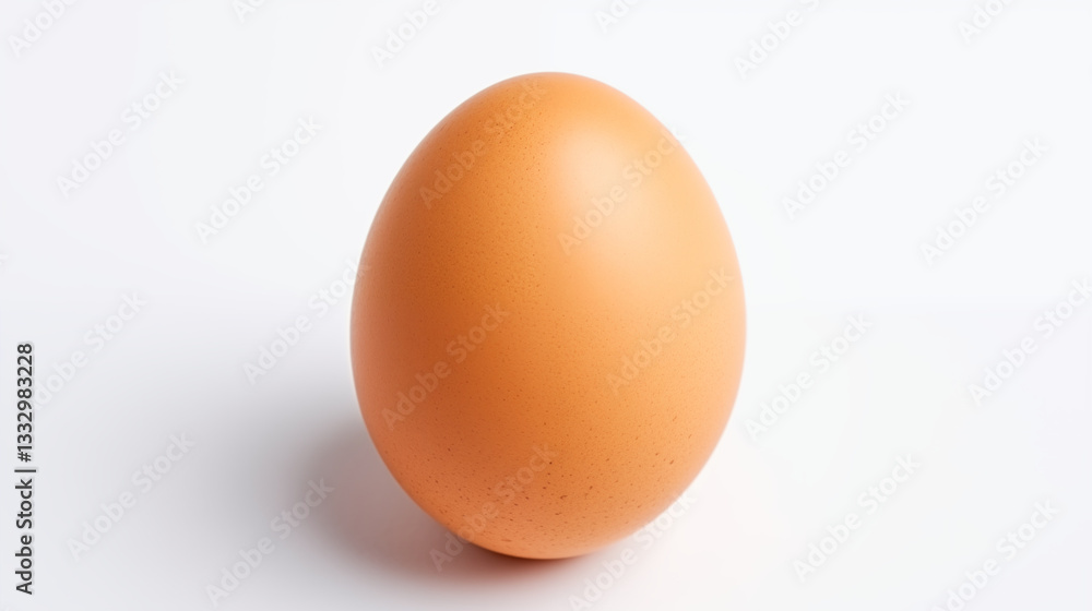 Brown Chicken Egg Isolated on White Background Brown Chicken Egg Isolated on White Background
