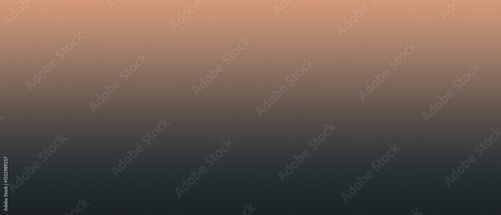 Naklejka premium Gradient sky at sunrise, soft hues of orange and blue blending into a dark horizon, peaceful nature background, ideal for serene designs and landscapes.
