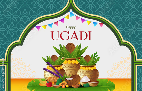 Happy Ugadi Festival for india holiday event