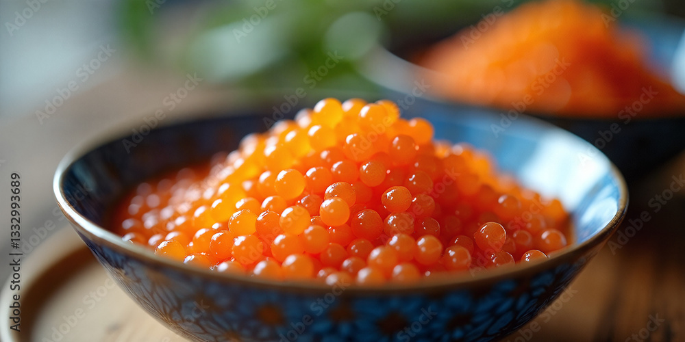 red caviar in a bowl red caviar in a bowl