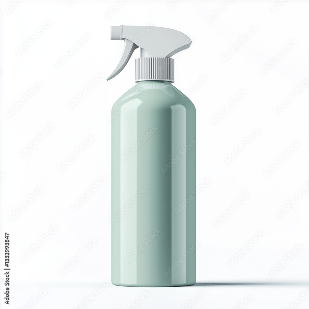 a blank, cylindrical spray bottle with a white spray nozzle and ribbed top, smooth, glossy surface, on a pure white background. a blank, cylindrical spray bottle with a white spray nozzle and ribbed top, smooth, glossy surface, on a pure white background.