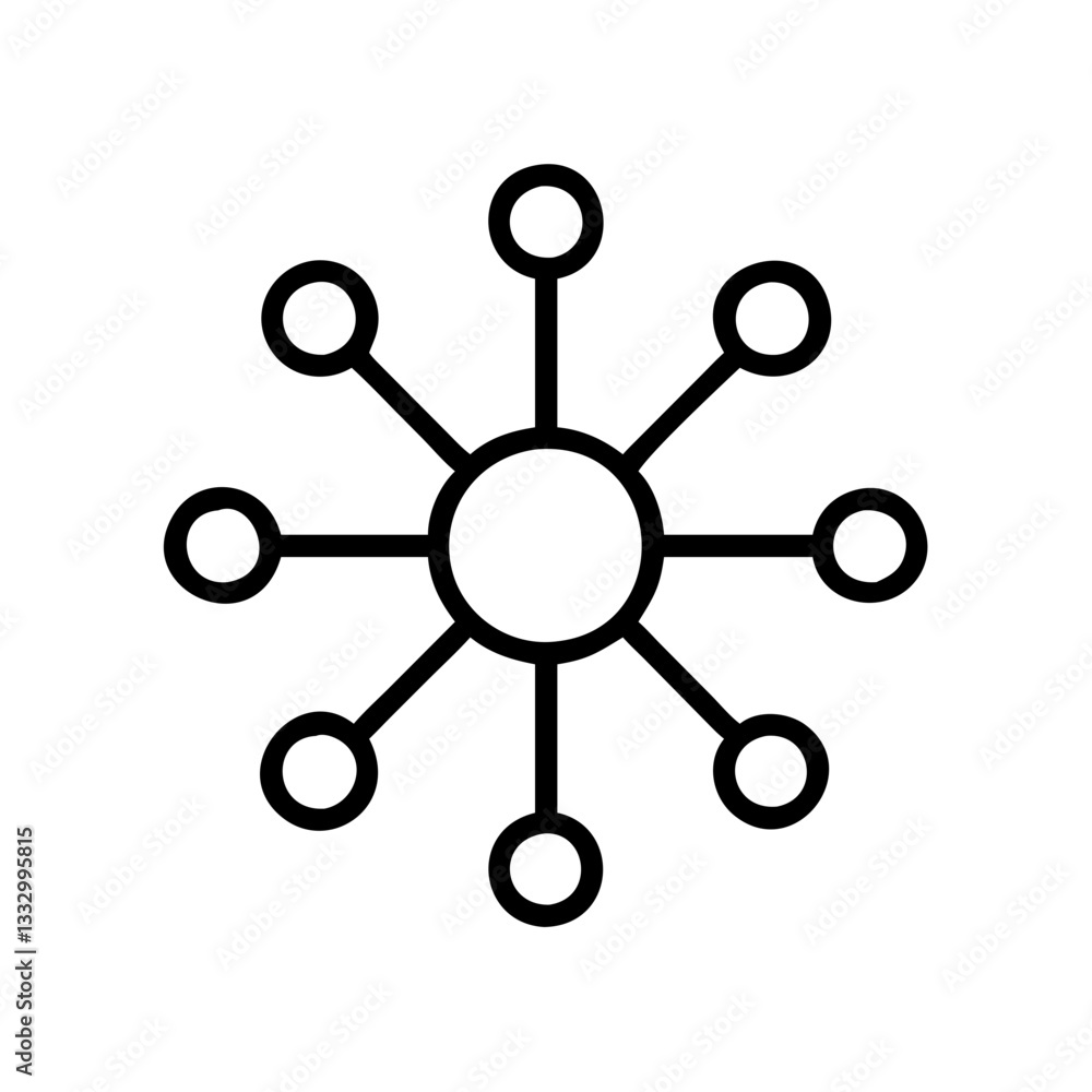 a black abstract network symbol with connection. It is isolated on a simple, minimalist look vector illustration a black abstract network symbol with connection. It is isolated on a simple, minimalist look vector illustration