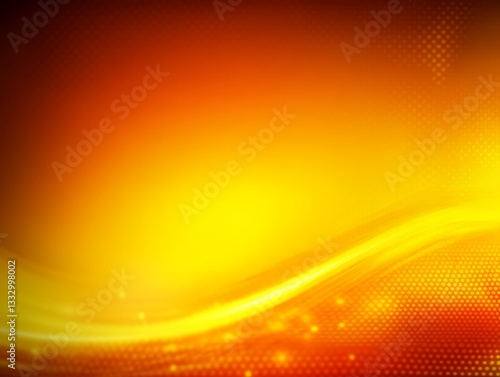 Abstract Orange Wave Background.