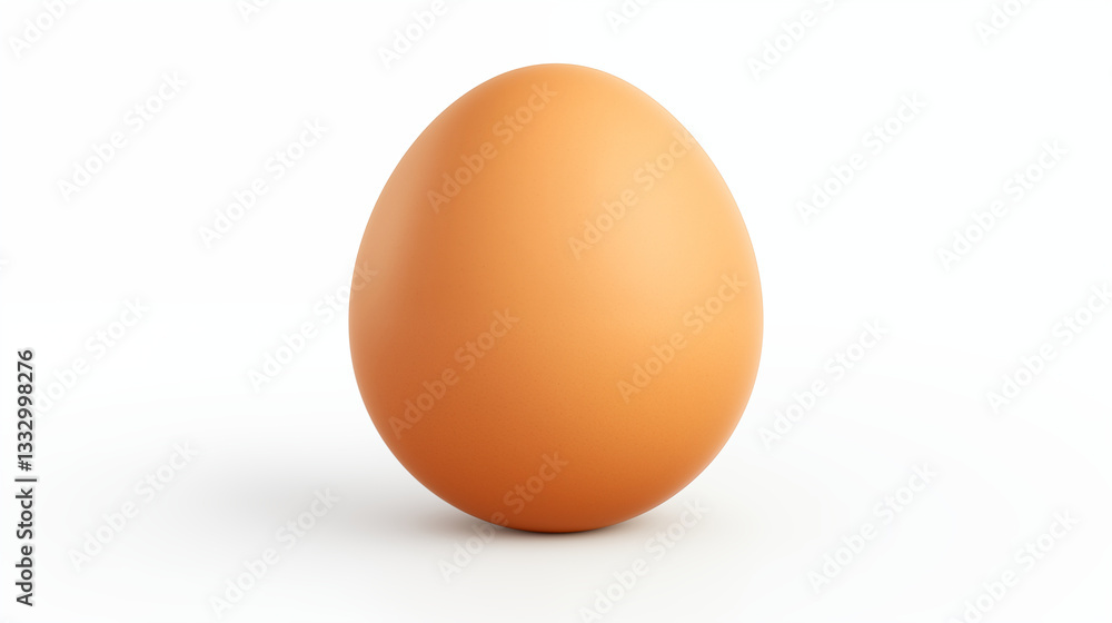 Brown Chicken Egg Isolated on White Background Brown Chicken Egg Isolated on White Background