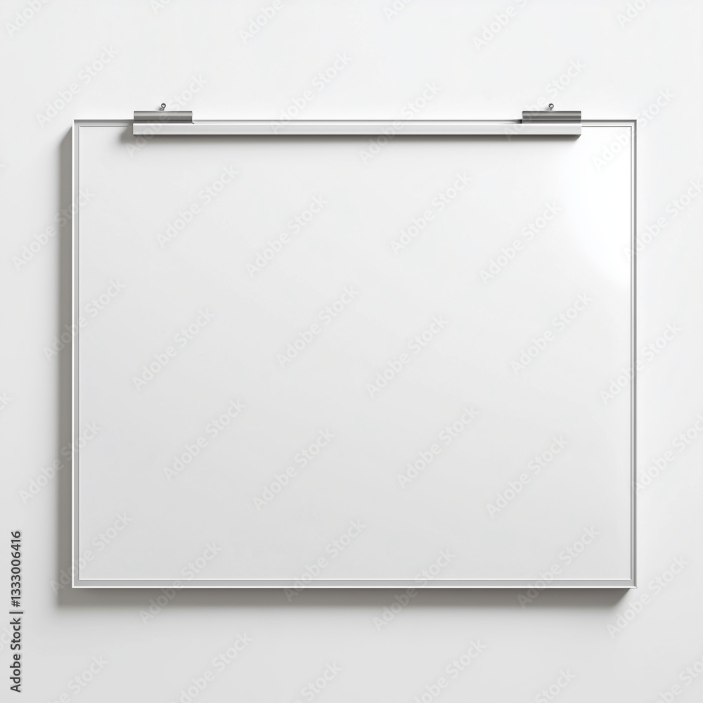 A white blackboard with a clean surface and soft lighting emanates a serene, modern ambiance. A white blackboard with a clean surface and soft lighting emanates a serene, modern ambiance.