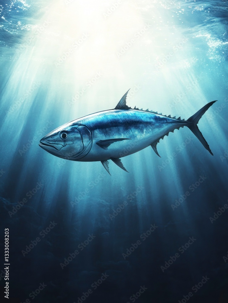 World Tuna Day Background, realistic, Copy Space World Tuna Day Background, realistic, Copy Space