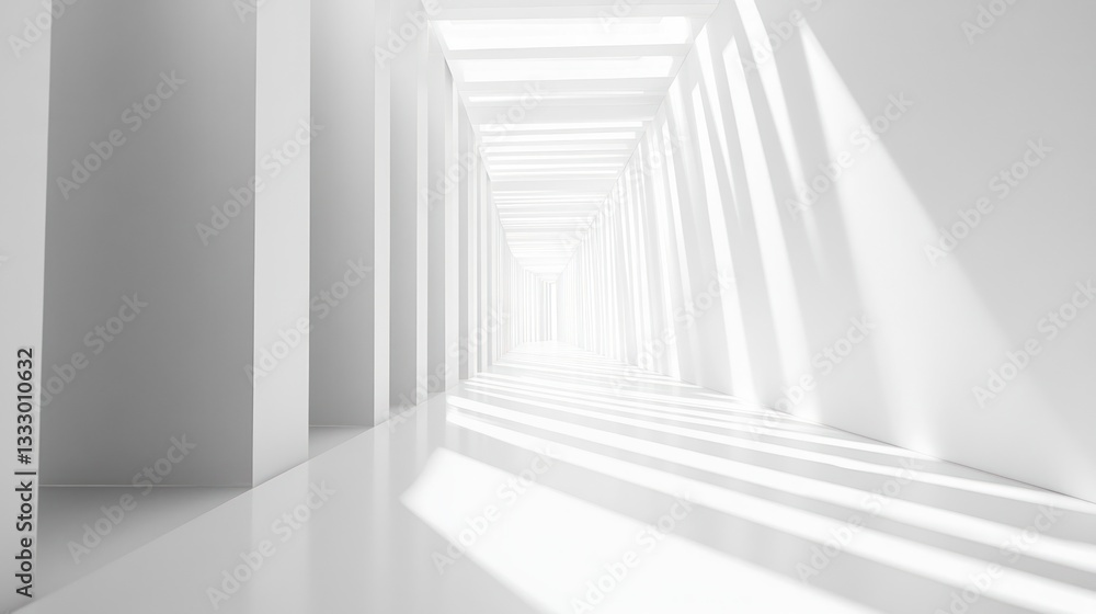Obraz premium Sunlit White Corridor