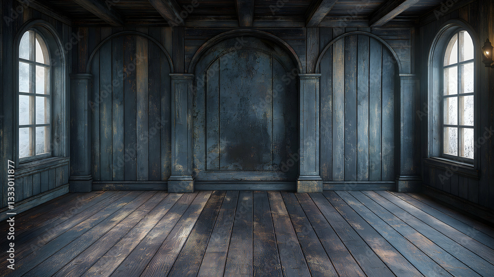 Rustic Wooden Room Frosted Glass Window, Detailed Texture Background for Vintage Design Rustic Wooden Room Frosted Glass Window, Detailed Texture Background for Vintage Design