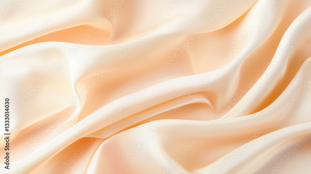 Obraz premium Elegant Close-Up of Flowing Silk Fabric Showcasing Soft Texture and Subtle Shimmer