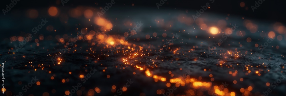 An abstract and artistic view of shimmering particles on a dark surface, creating a mesmerizing visual effect that evokes feelings of wonder and imagination. An abstract and artistic view of shimmering particles on a dark surface, creating a mesmerizing visual effect that evokes feelings of wonder and imagination.
