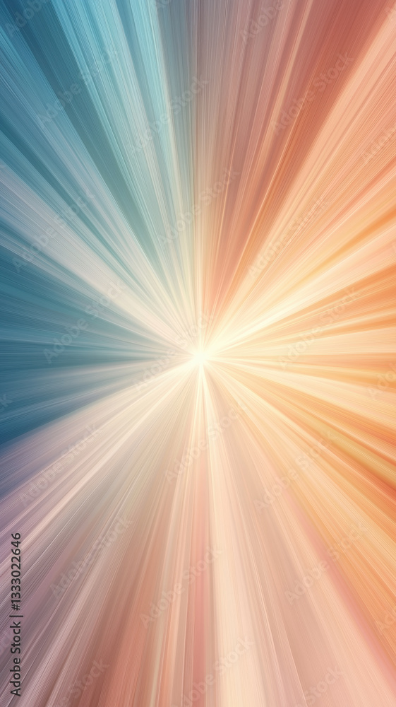 A striking radial explosion of pastel and warm tones emanating from a central glowing core.
A striking radial explosion of pastel and warm tones emanating from a central glowing core.