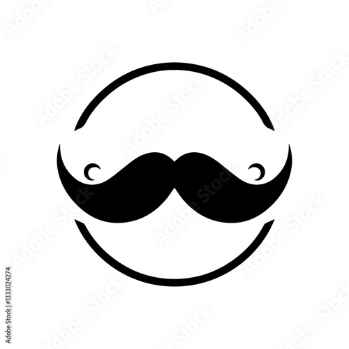 Wallpaper Mural moustache logo black and white Torontodigital.ca