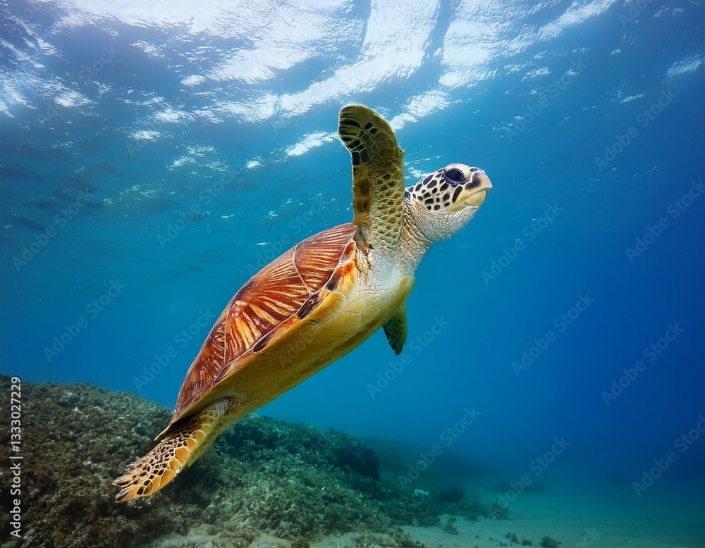 Obraz premium green sea turtle