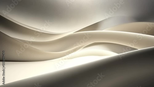 Wallpaper Mural Abstract curves of soft, flowing fabric in neutral tones creating a serene atmosphere Torontodigital.ca