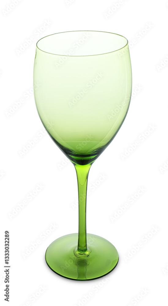 Obraz premium One empty clean glass isolated on white