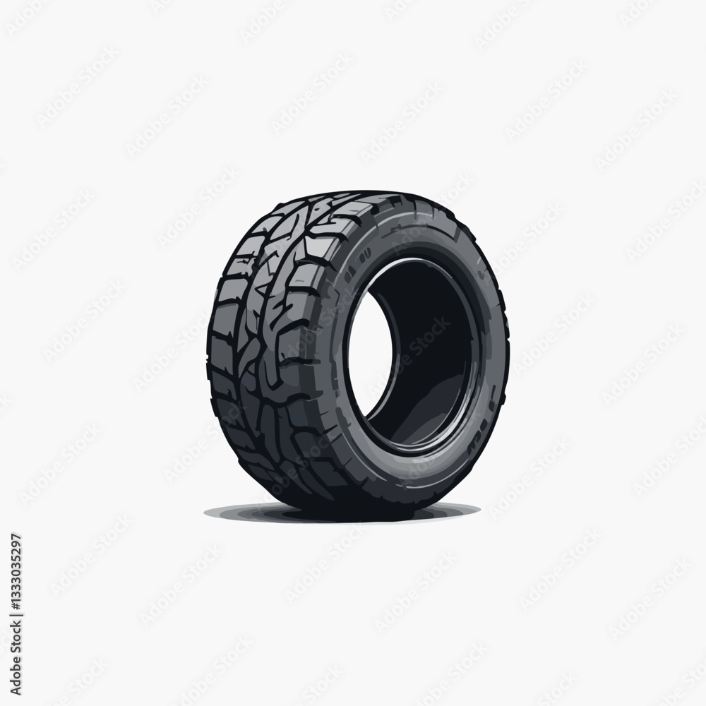 Off-Road Tire Vector Illustration. Vector image Off-Road Tire Vector Illustration. Vector image