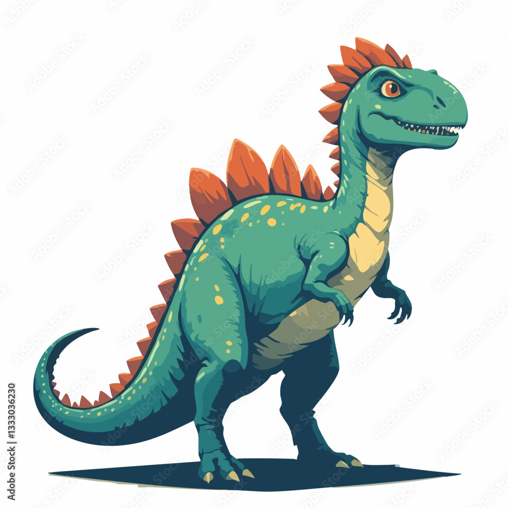 Spined Dinosaur Illustration. Vector image Spined Dinosaur Illustration. Vector image