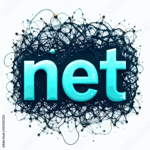 Abstract Net Domain Name Graphic Design. Vector image
