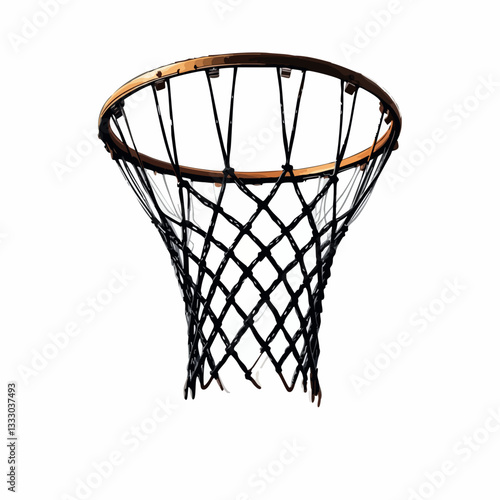 Basketball Hoop Net Vector Illustration. Vector image