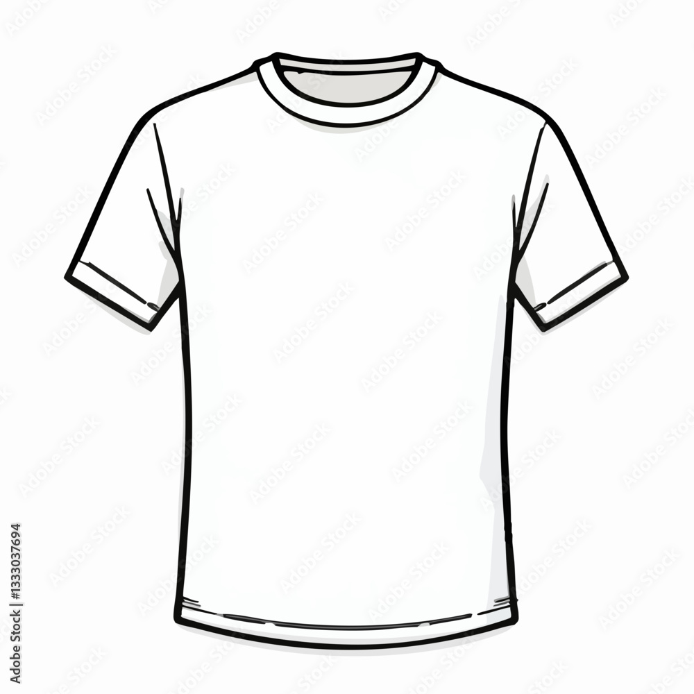 Blank White T-Shirt Template Design. Vector image Blank White T-Shirt Template Design. Vector image