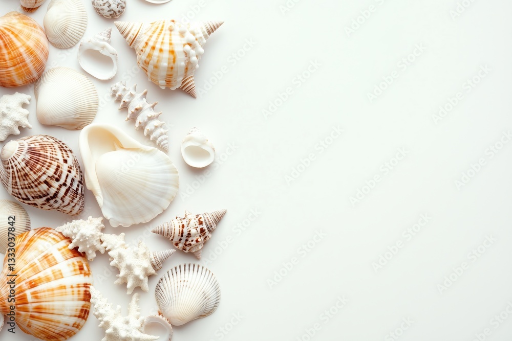sea shell on white background sea shell on white background