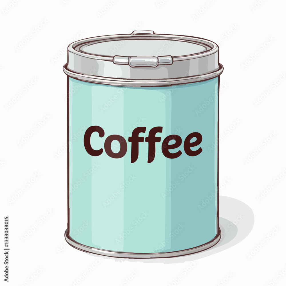 Coffee Tin Container Illustration. Vector image Coffee Tin Container Illustration. Vector image