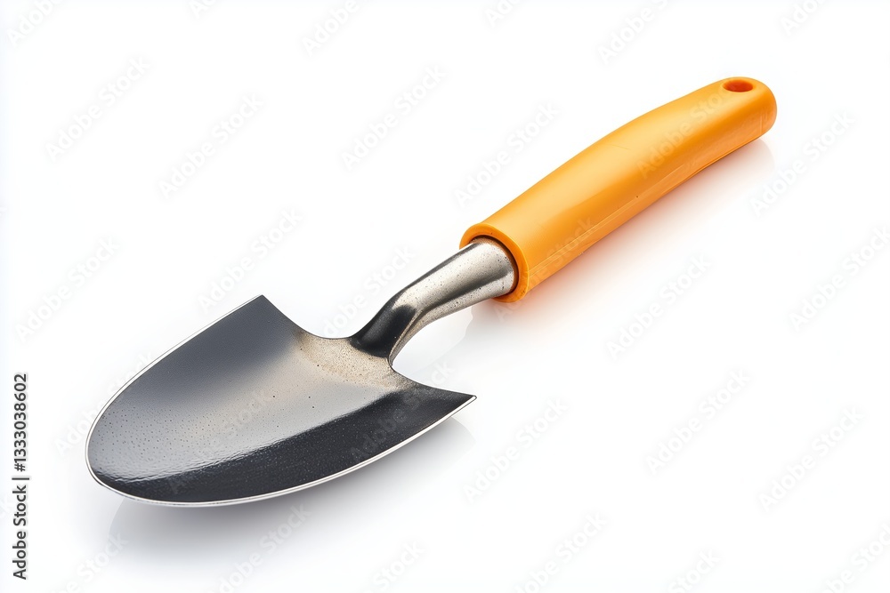 Small garden trowel isolated on white background. Gardening tool Small garden trowel isolated on white background. Gardening tool