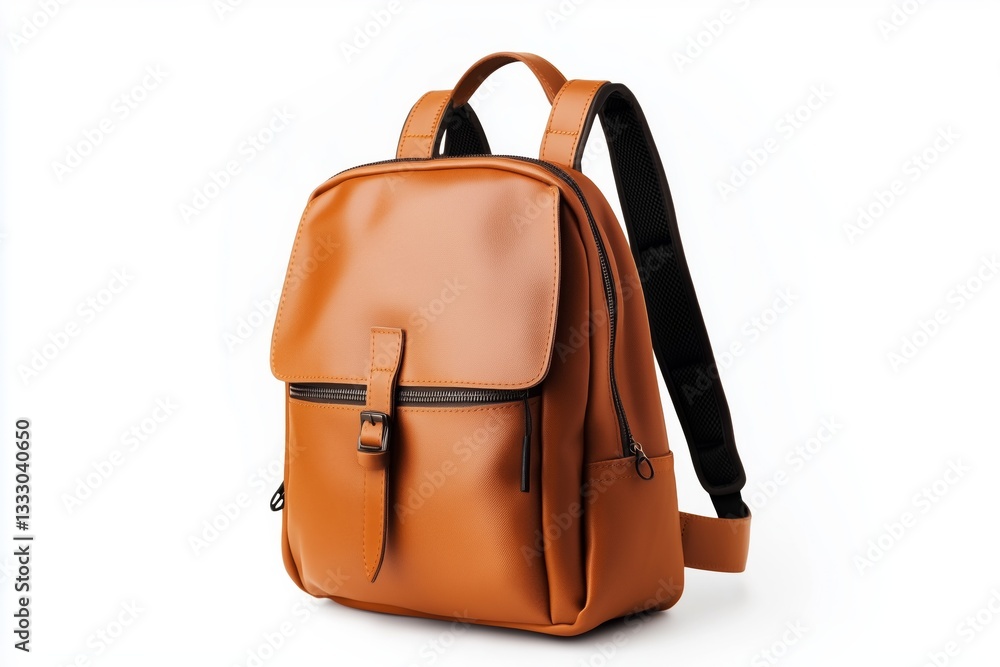 Fototapeta premium Stylish school backpack on white background