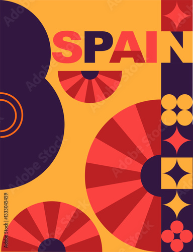 spain geometric style abstract background