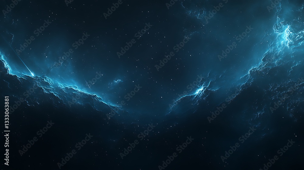 An abstract depiction of a starry cosmic deep space panorama An abstract depiction of a starry cosmic deep space panorama