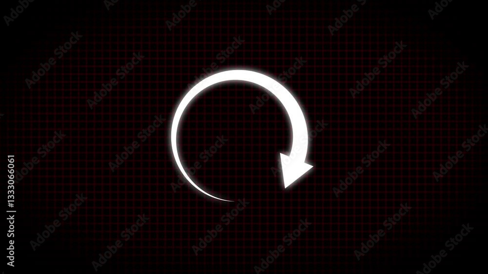 Circle arrow Loading screen animation. Animation of a loading bar ...