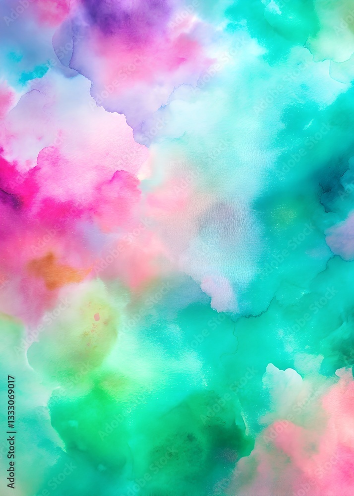 Fototapeta premium abstract watercolor background with clouds
