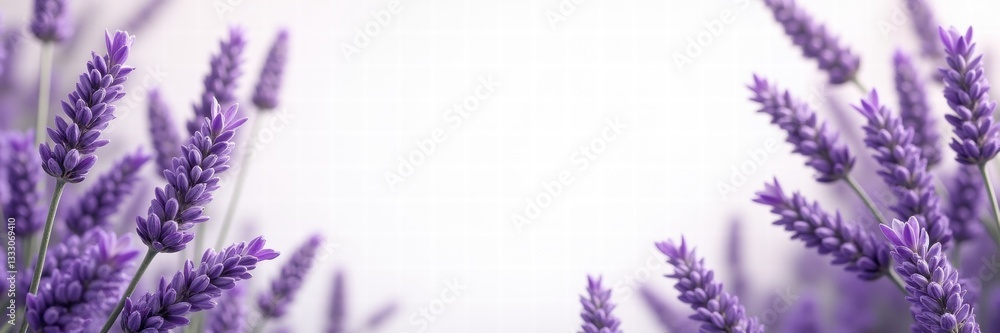 Obraz premium Soft lavender blooms create a serene and calming atmosphere, perfect for wellness, beauty, or nature-themed projects.