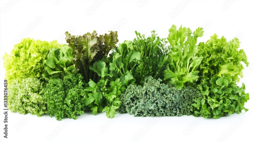 Fototapeta premium A close-up view showcasing various types of fresh vegetables in vibrant colors.