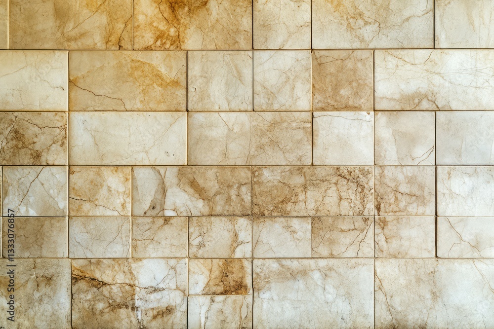 Textured beige stone tile pattern with subtle marble finish. AI generative Textured beige stone tile pattern with subtle marble finish. AI generative