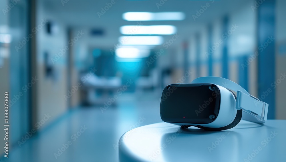VR Headset in Hospital Corridor: Future of Healthcare VR Headset in Hospital Corridor: Future of Healthcare