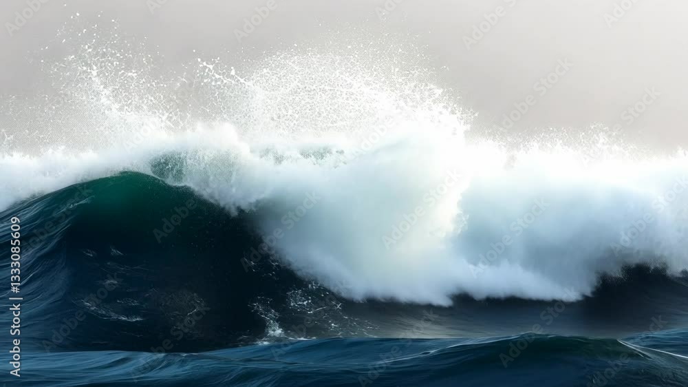 Majestic Ocean Waves Crashing: A Powerful Display of Nature's Fury Majestic Ocean Waves Crashing: A Powerful Display of Nature's Fury