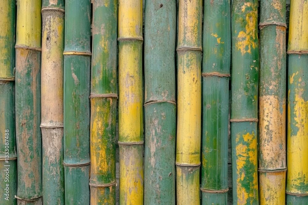 Vibrant green bamboo stalks in natural setting. Artificial Intelligence image Vibrant green bamboo stalks in natural setting. Artificial Intelligence image